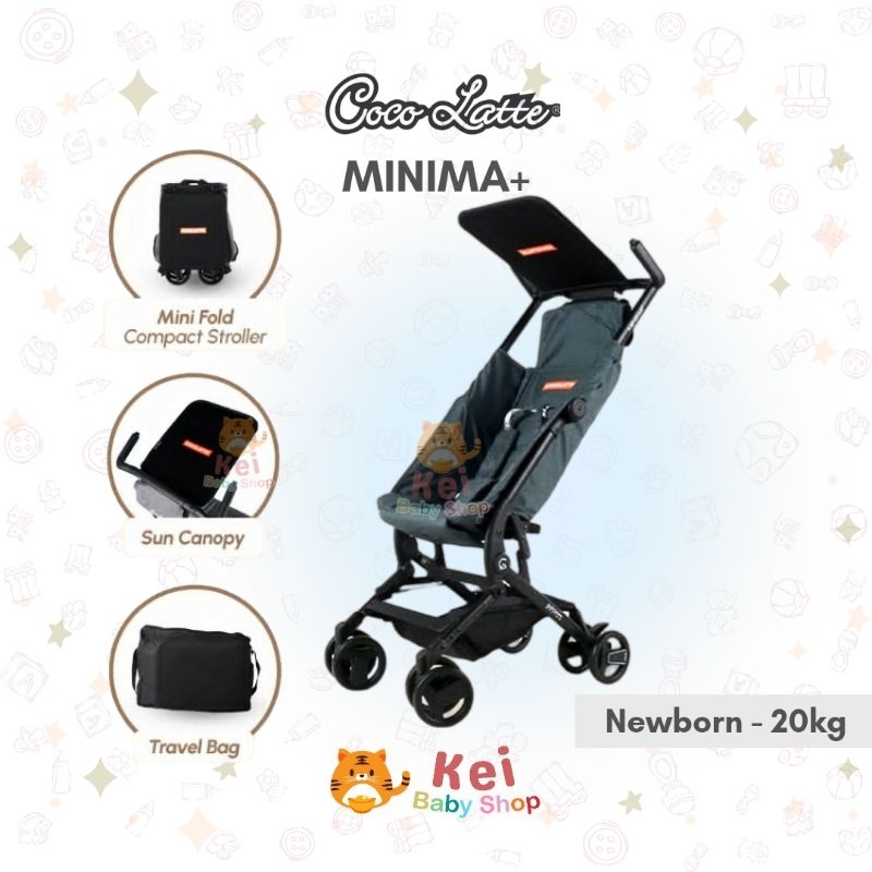 Cocolatte Minima+ Stroller Compact Cabin Size Stroller Bayi Anak Travel  Friendly
