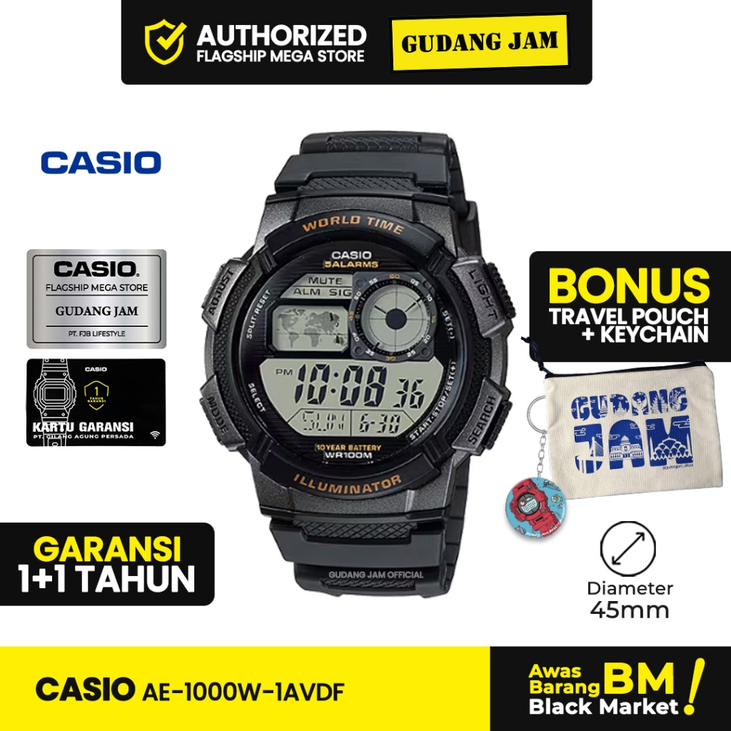 Jual Jam Tangan Pria Digital Casio AE-1000W-1A AE1000W AE-1000W