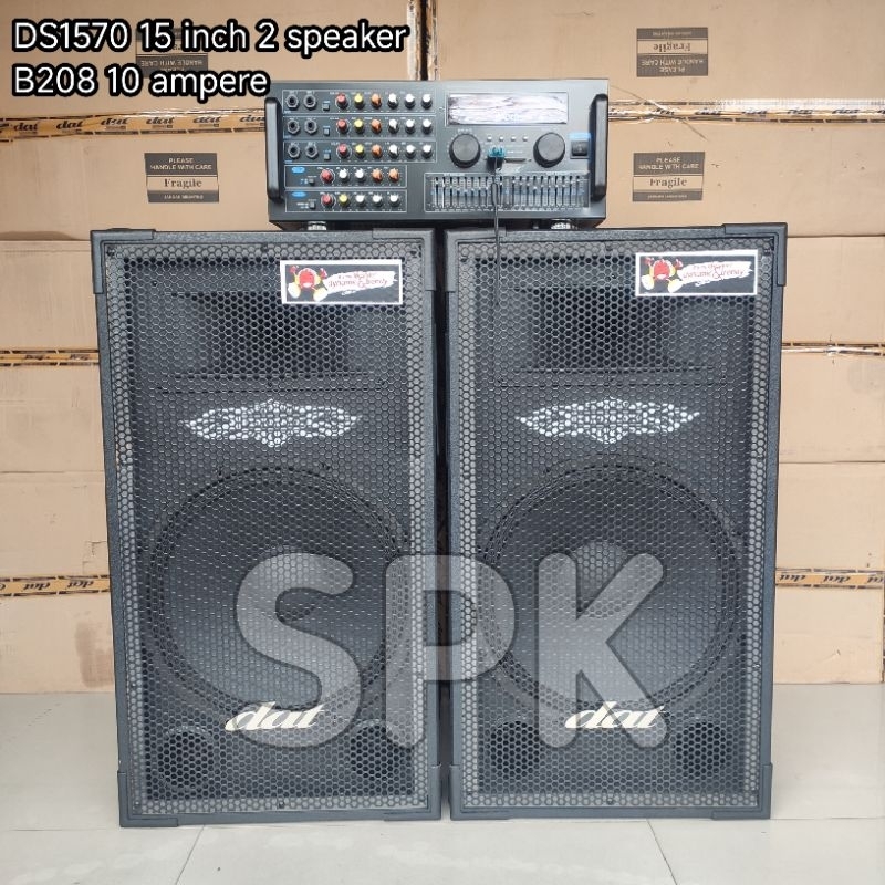 Jual Paket Karaoke Sound System DAT 15 inch DS1570 B208 | Shopee Indonesia