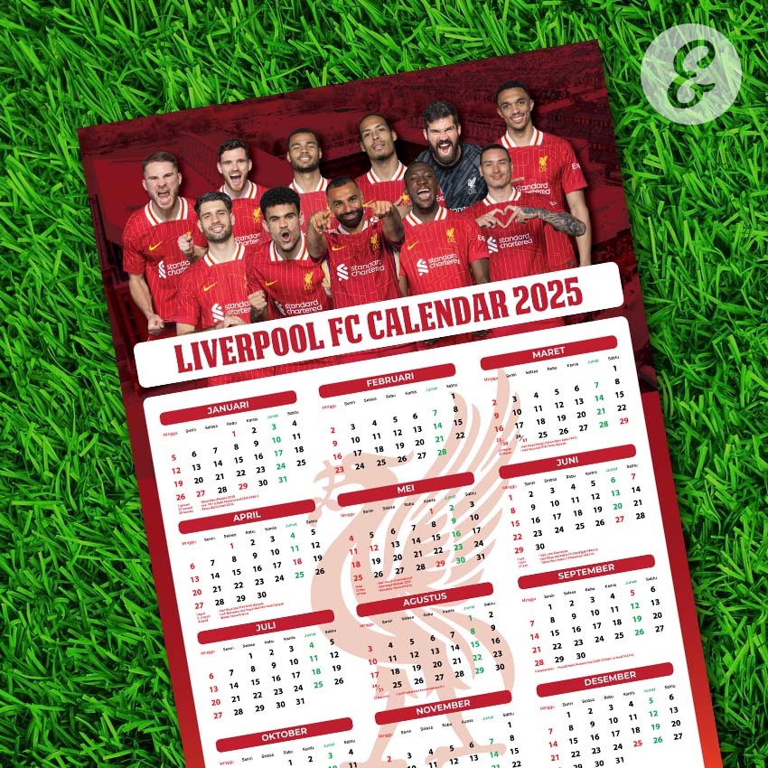 Jual Kalender Bola Tahun 2025 edisi Liverpool Shopee Indonesia