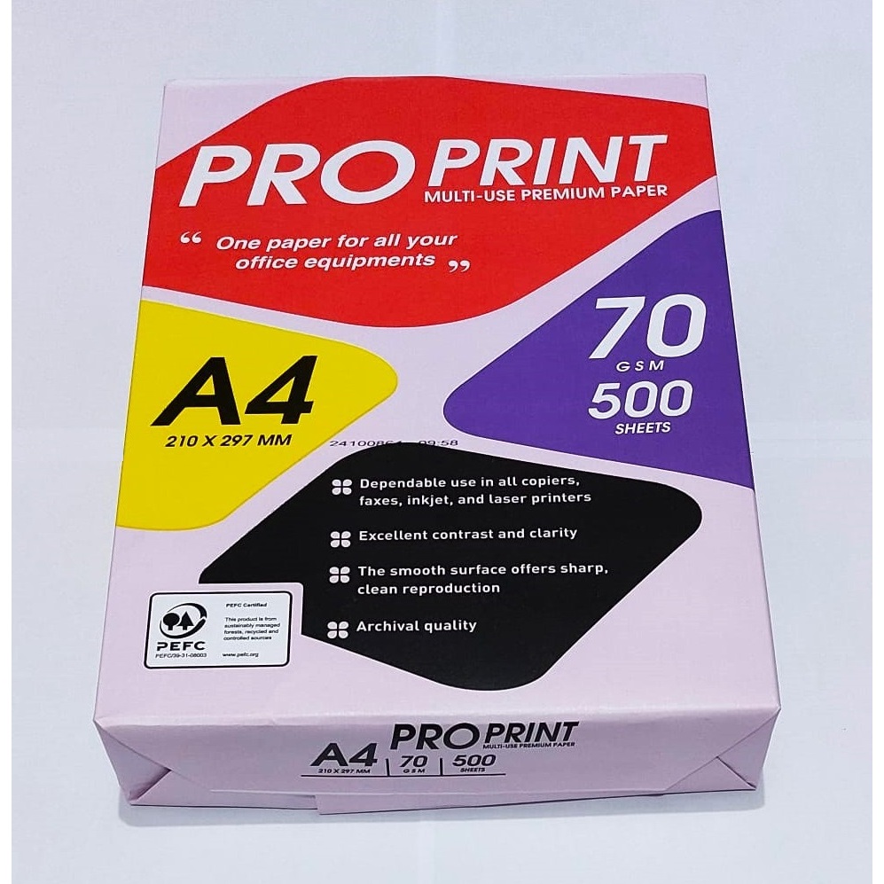 Jual Kertas HVS A4 70 gr 70 gsm 70gram PRO PRINT | Shopee Indonesia
