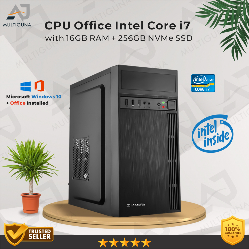 Jual CPU PC Komputer Intel Core i7 RAM 16GB SSD Rakitan Office | Shopee ...