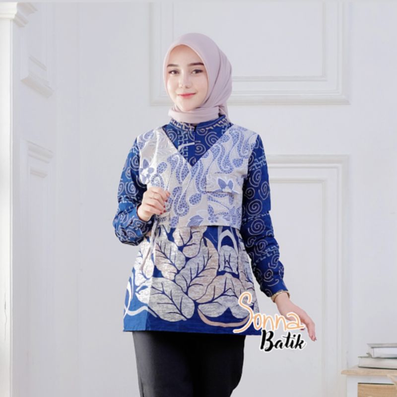 Jual Batik Rompi Batik Wanita Ada Saku Ukuran Standar Jumbo Ready ...