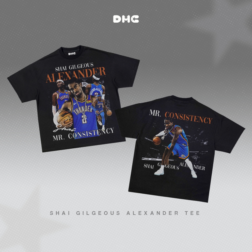 Jual DMC Shai Gilgeous Alexander OKC Thunder Basketball Oversized T ...