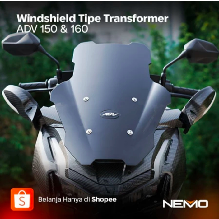Jual NEMO Windshield / Visor Honda ADV 160 / ADV 150 Type Transformer ...