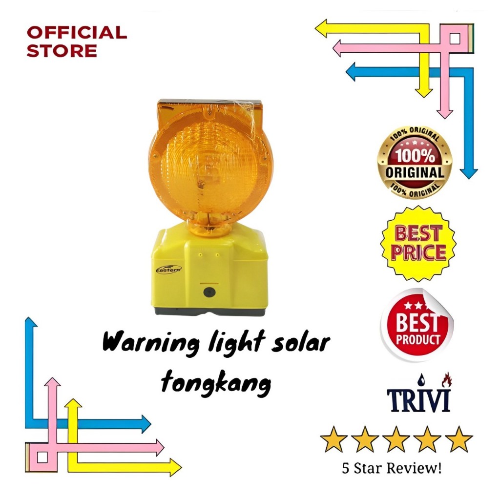 Jual Lampu darurat tongkang kapal flip flop laut, warning light solar ...