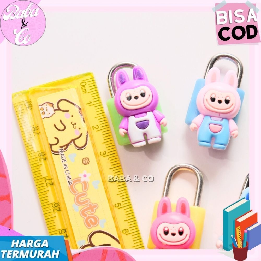 Jual GEMBOK LABUBU MINI MAINAN GEMBOK KECIL LABUBU LUCU UNIK GEMBOK ...