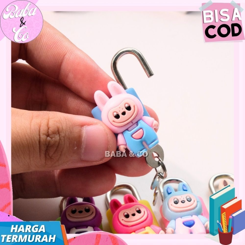 Jual GEMBOK LABUBU MINI MAINAN GEMBOK KECIL LABUBU LUCU UNIK GEMBOK ...