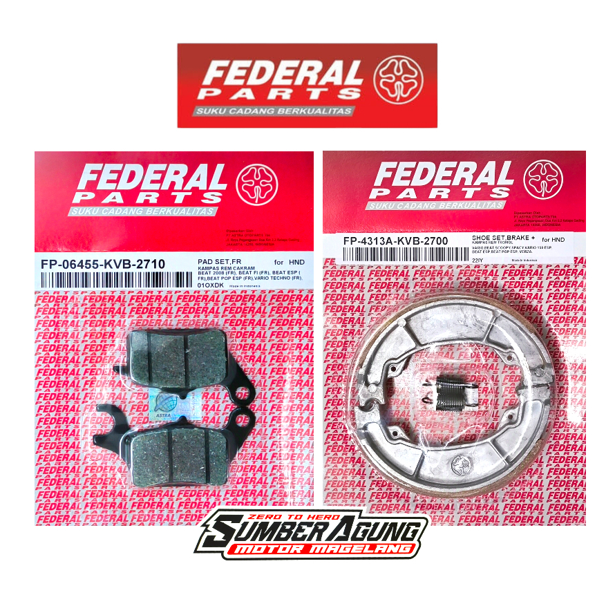 Jual Kampas Rem Set Depan Belakang Beat Scoopy Spacy Karbu Fi Esp Vario Original