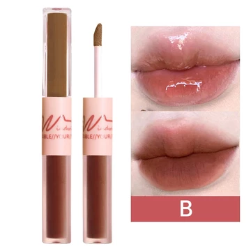 CACE Lipstick 2 In 1 Glossy Lip Cream Lip Gloss Dua Sisi Matte Velvet Liptint Tahan Lama