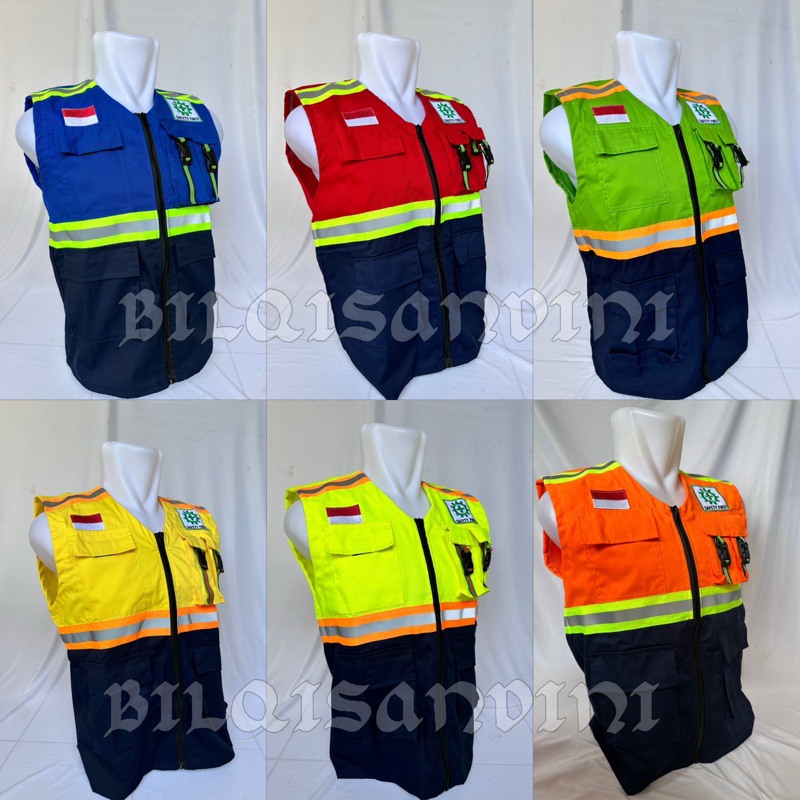 Jual rompi lapangan terbaru/rompi safety /rompi tambang/rompi vest ...