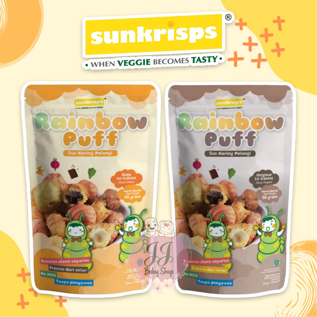 Jual Sunkrisps - Rainbow Puff 50 gr Kue Sus Kering Cemilan Anak ...