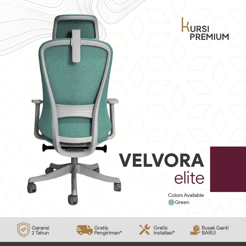 Jual Kursi Kerja Ergonomis Premium VELVORA – Kursi Kantor & Gaming ...