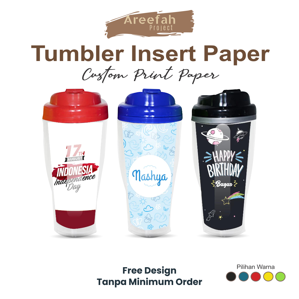 Jual PRINTOUT Tumbler Insert Paper Botol Minum Plastik 450ml - Tumbler ...
