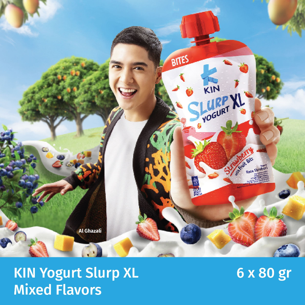 Jual KIN Yogurt Slurp XL Mixed Flavors 6x80gr | Shopee Indonesia