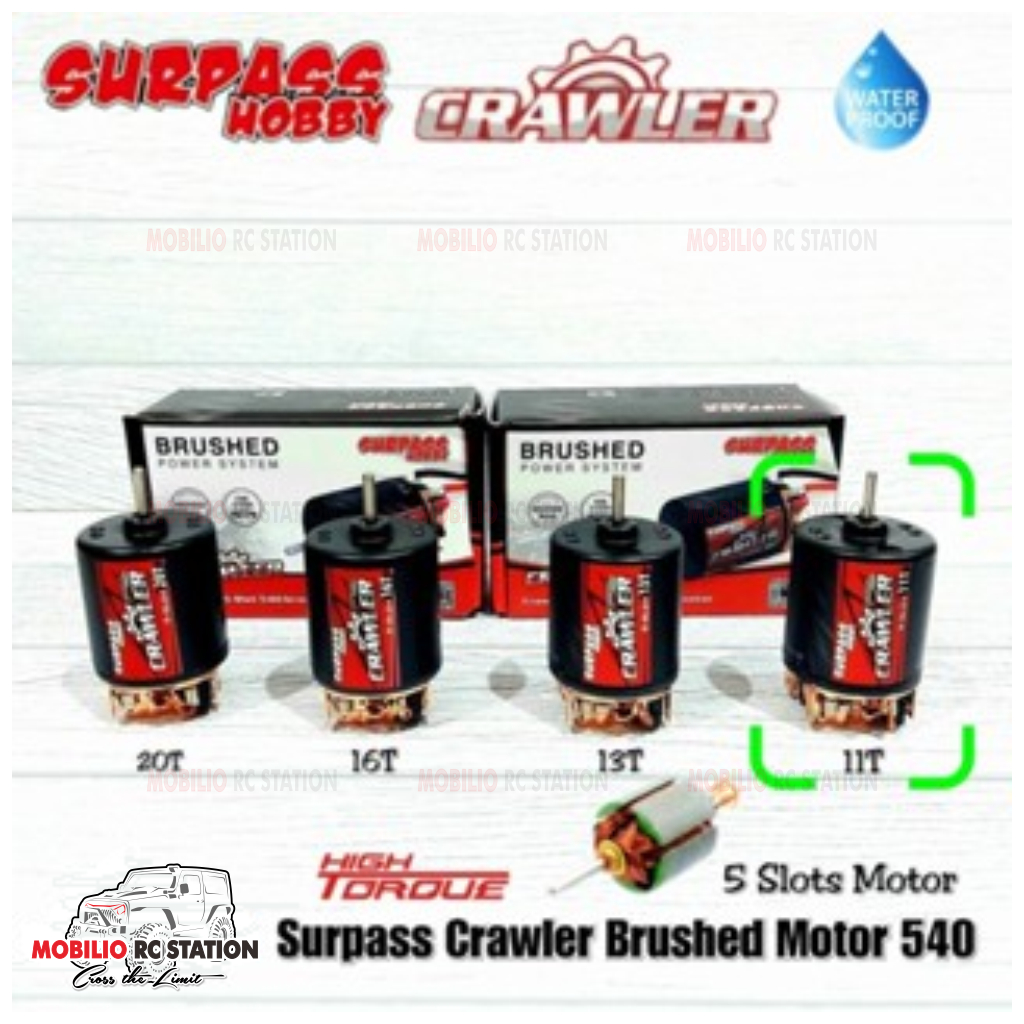 Motore Spazzolato Surpass Hobby Crawler 540 16T 5 Slot + ESC Integy BCD80P 80A - Foto 1