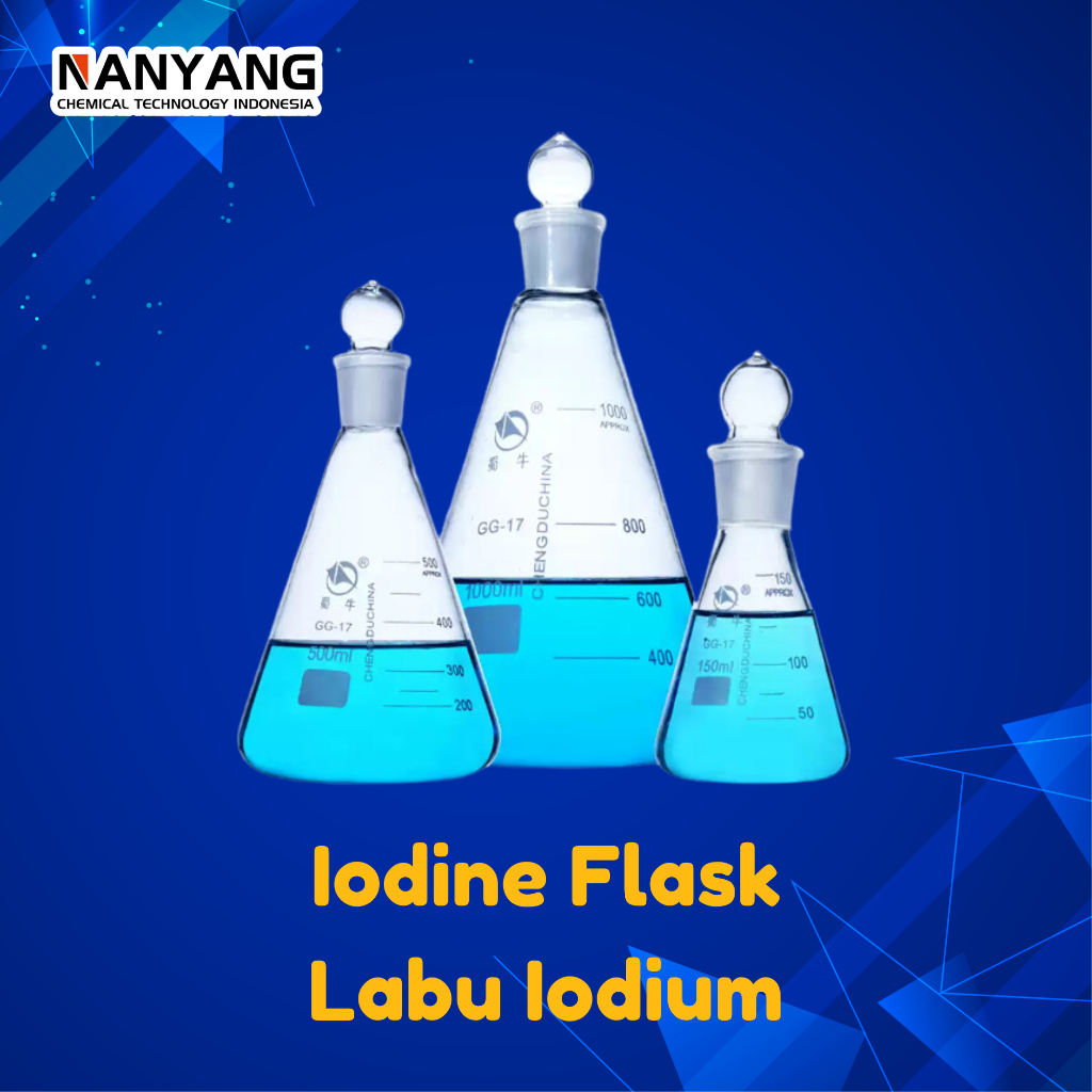 Jual Iodine Flask / Labu Iod 50ml Borosilicate Glass Untuk Titrasi ...