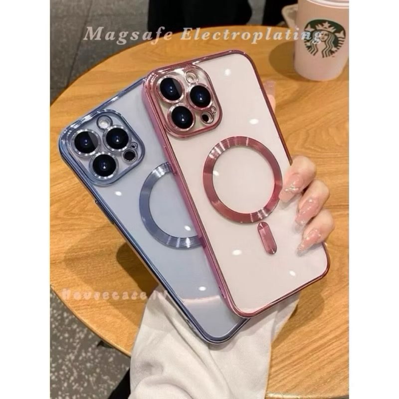 Jual Softcase Magsafe Electroplating Metalic For IPHONE 11 12 13 14 15 ...