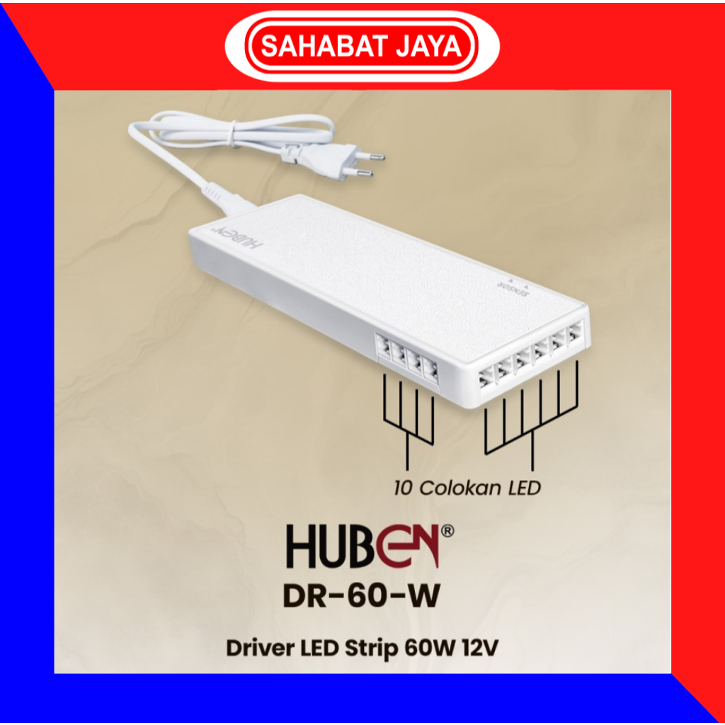 Jual HUBEN DRIVER LED STRIP 60W 12V DR-60-W | Shopee Indonesia