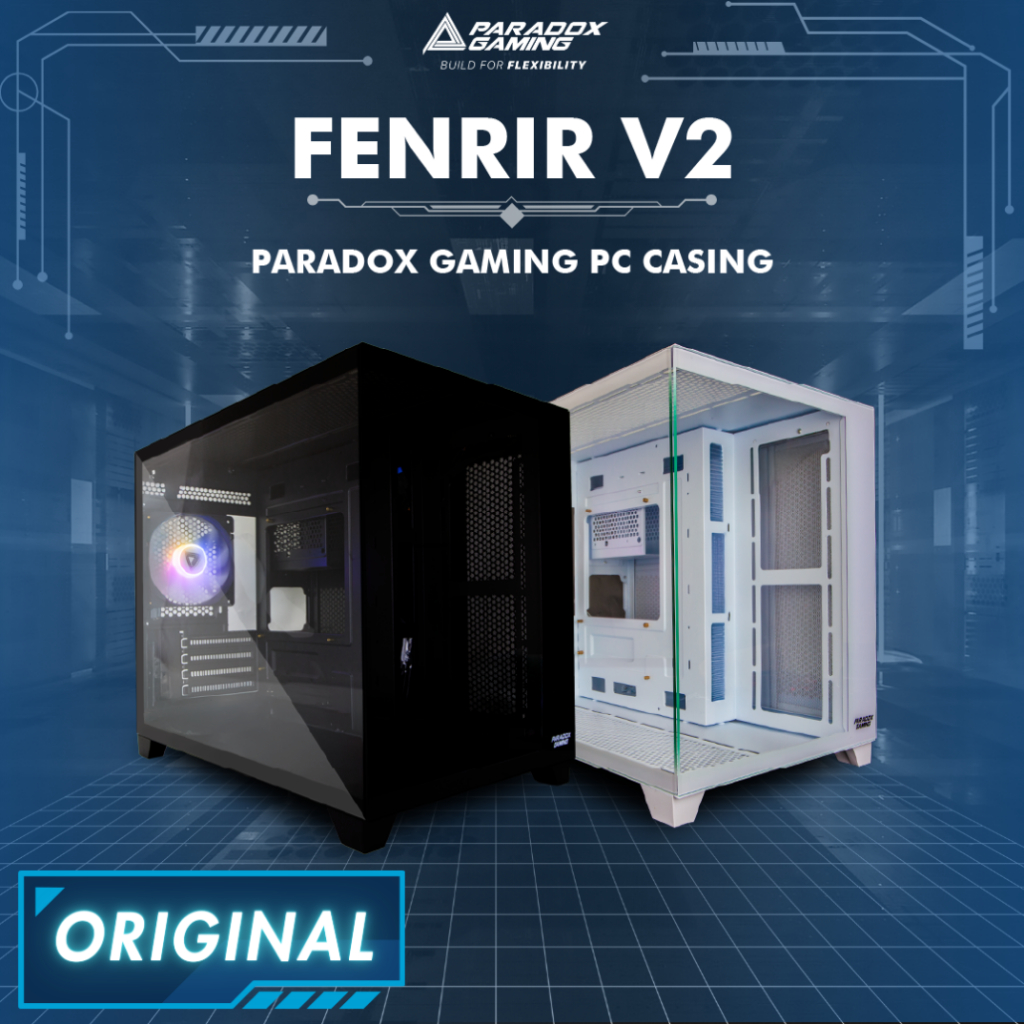 Jual CASSING PARADOX GAMING FENRIR V2 | BLACK | M-ATX | 1X RGB FAN ...