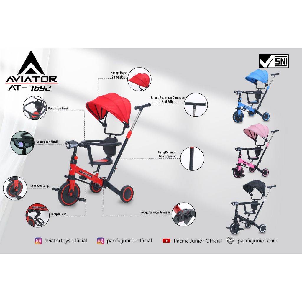 Jual Sepeda Keseimbangan Balance Bike. New Exotic ET 709-7, ET-714 Dan ...