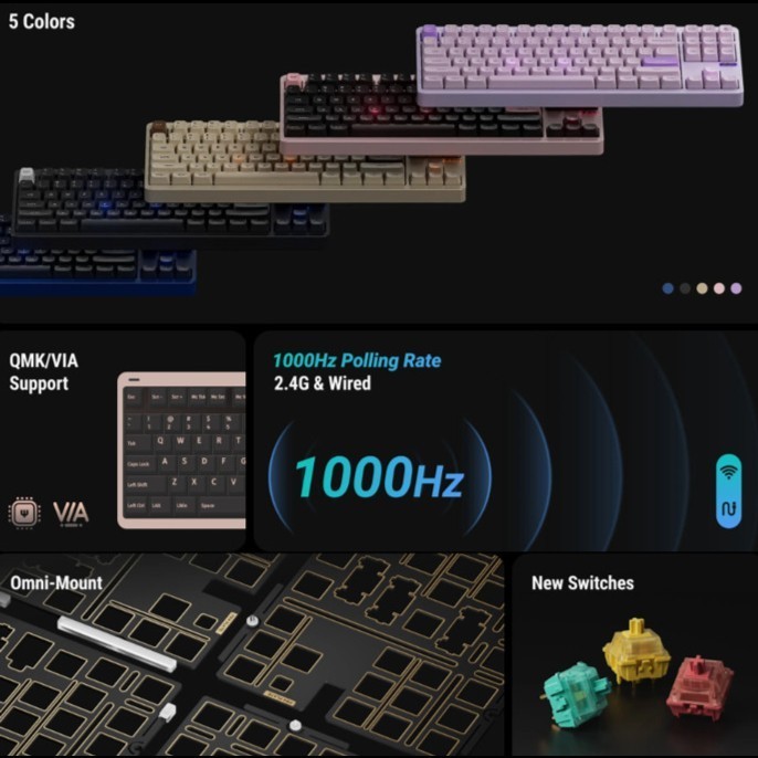 Jual NuPhy Gem80 QMK/VIA BAREBONE Wireless Custom Mechanical Keyboard ...