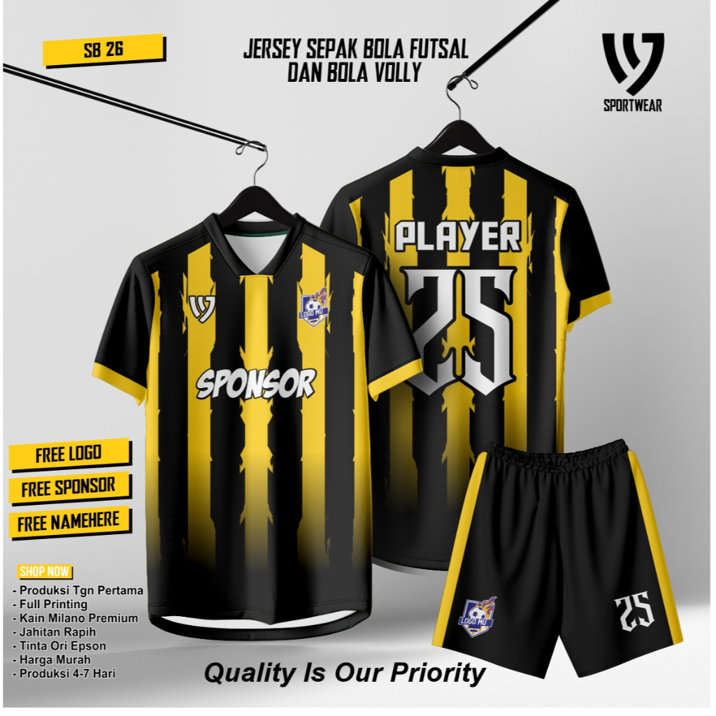 Jual Sb Bisa Satuan Jersey Futsal Full Printing Costum Loggo Nama