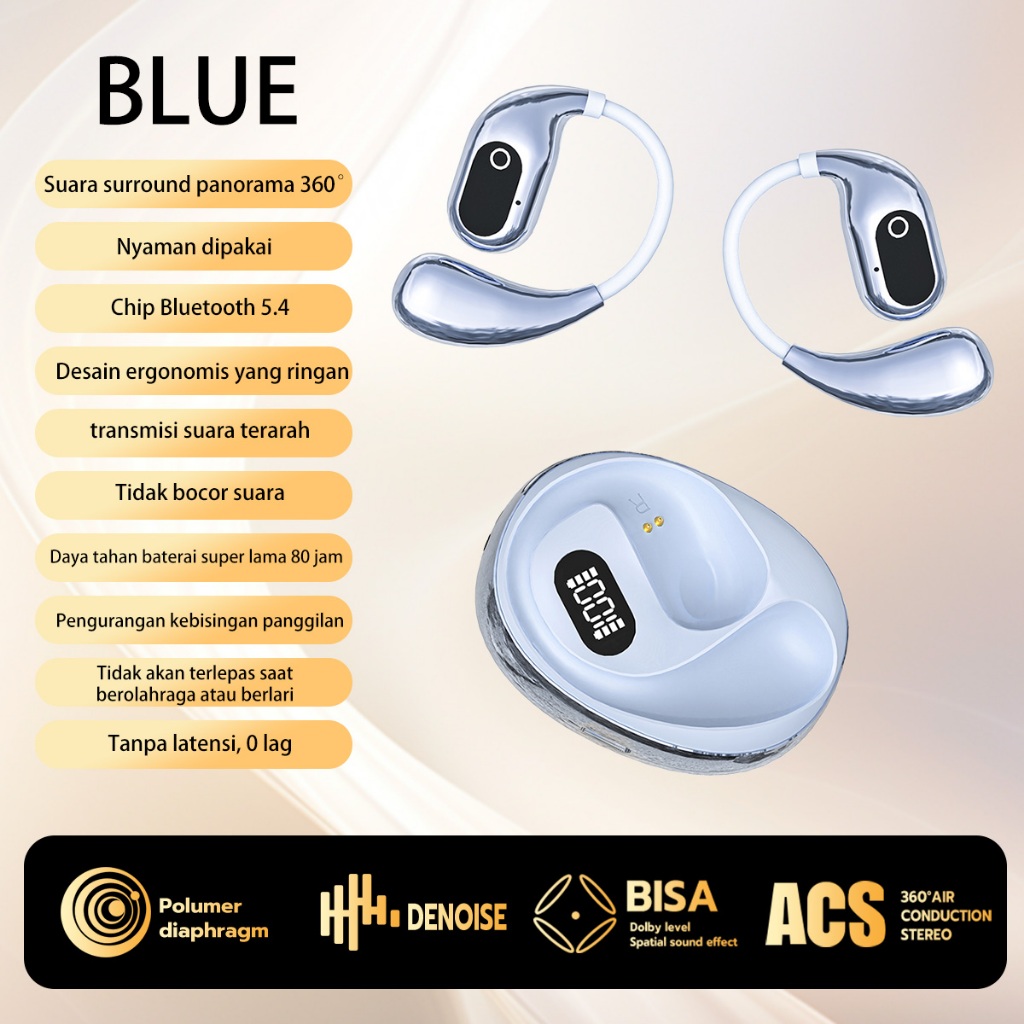 Gambar produk Jovitech EP99E OWS Wireless Headset Bluetooth 5.4 Earphone True Sports Noise Reduction Headset Bass Super Earbuds HiFi Stereo With Mic 4