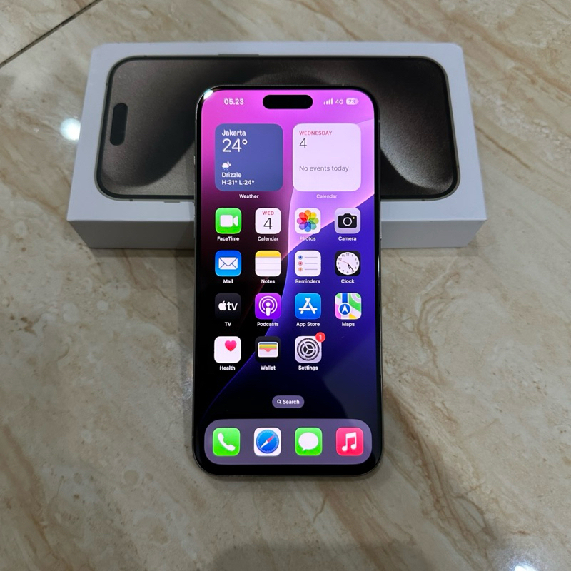 Jual iPhone 15 Pro Max 256gb inter mulus second | Shopee Indonesia