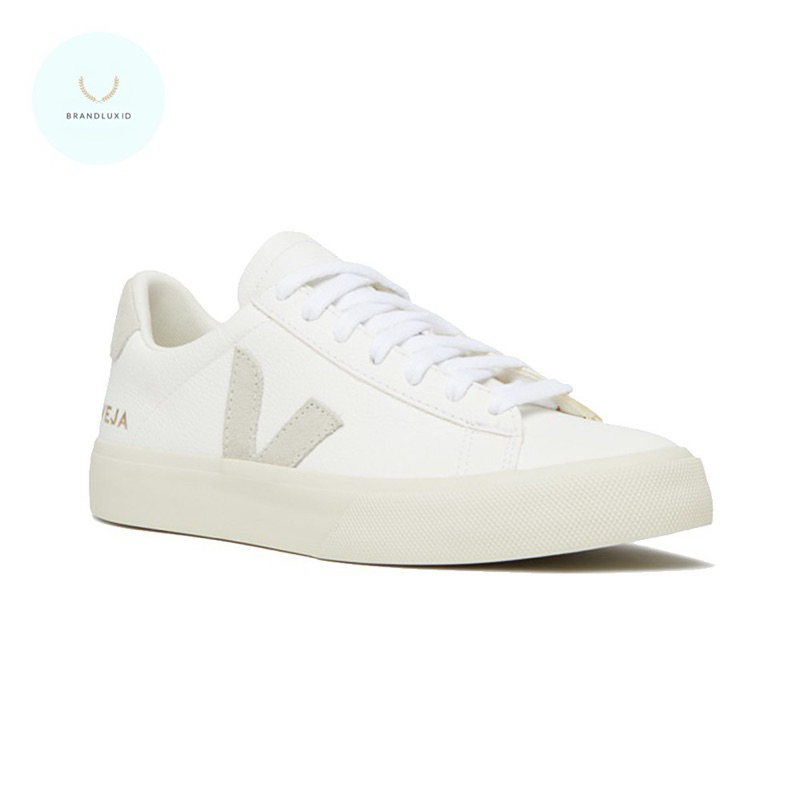 Baskets Veja Campo Chromefree - Blanc Extra / Daim Naturel - Taille 46 EU - Cuir Durable