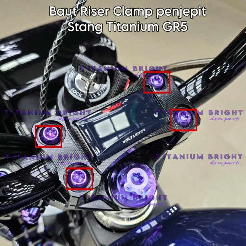 Jual Baut Titanium Raiser Riser Rx king rxs Ninja Vixion CB PCX ...