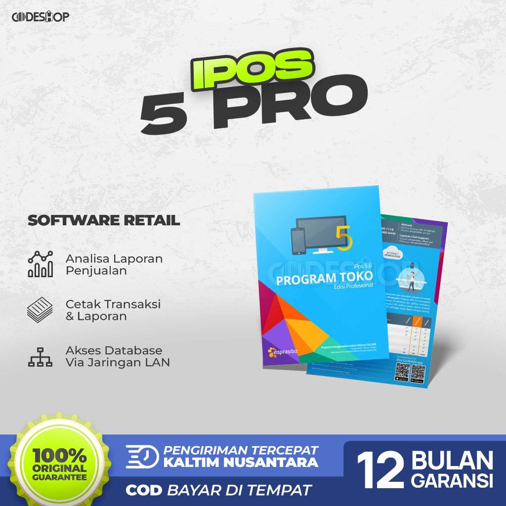 Jual Software Kasir Program Toko Ipos 5 Pro Profesional Original Retail ...