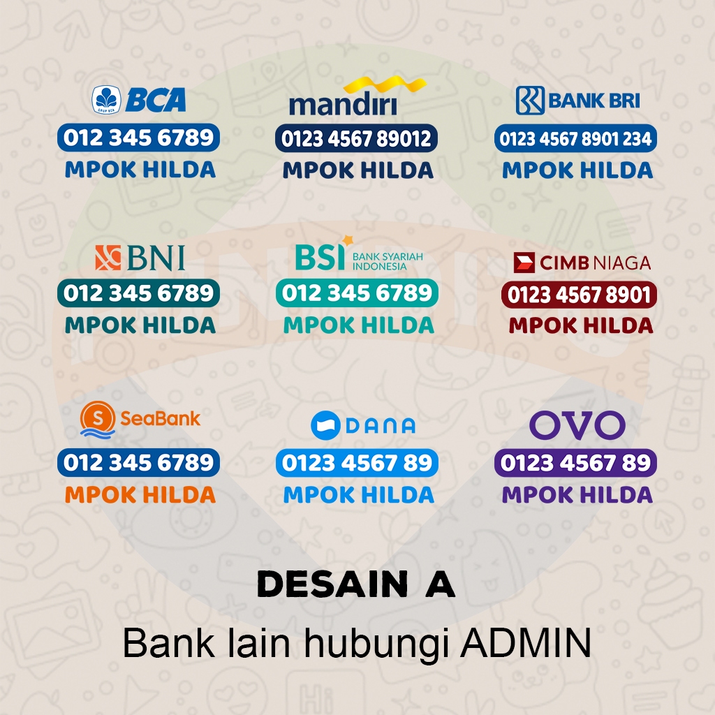 Jual Stiker Whatsapp Rekening Bank dan E-wallet Animasi | Shopee Indonesia