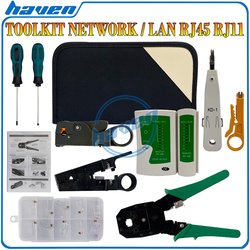 Jual Network Cable Repair Tool Kit Set / Toolkit Network Repair 8 In 1 ...