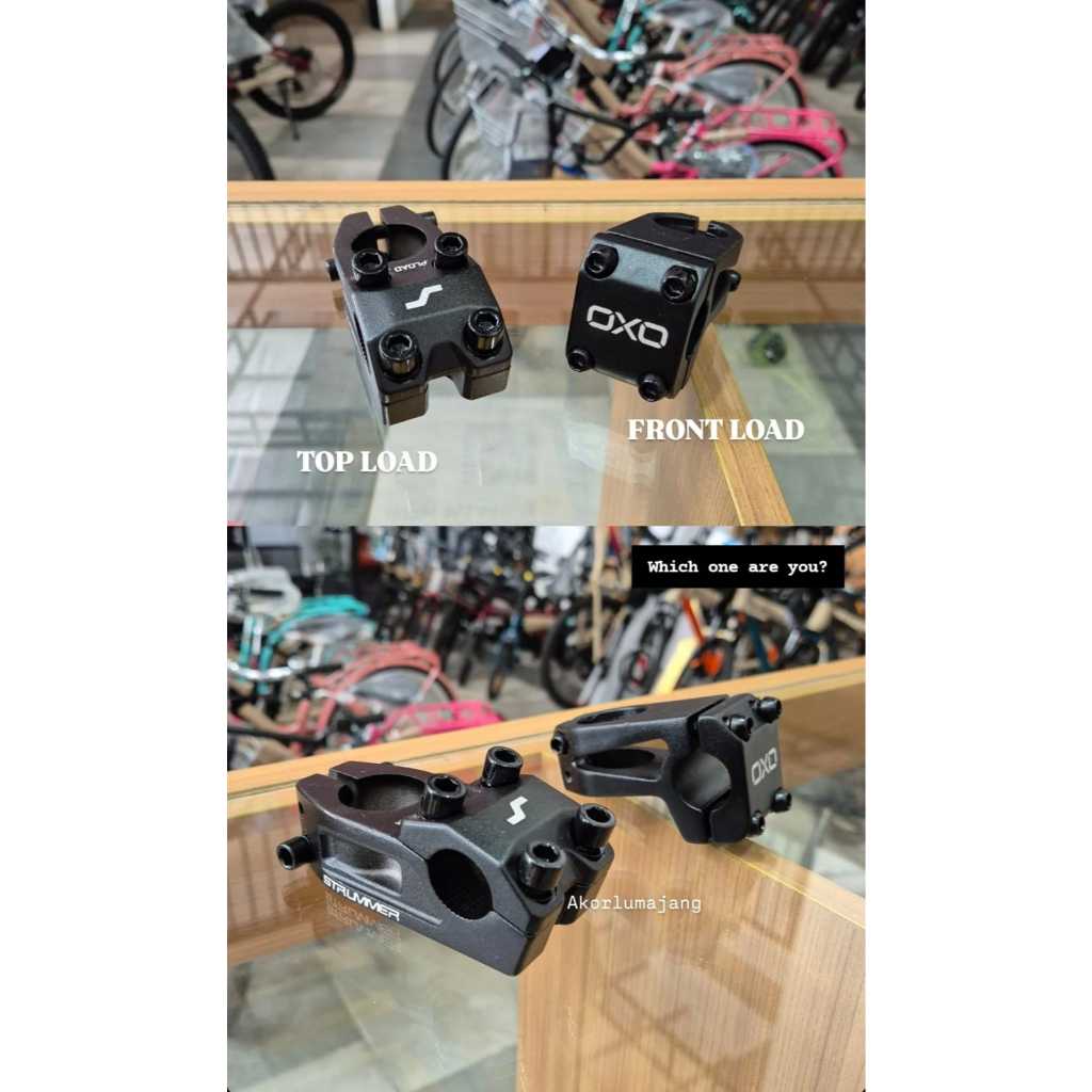 Jual Stem sepeda bmx 22.2 strummer top load 50mm - oxo front load 45mm ...