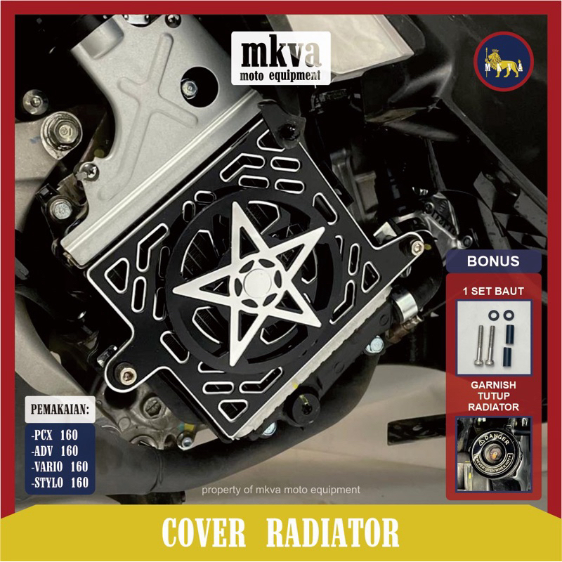 Jual COVER RADIATOR SPINER BINTANG MIRROR VARIO PCX ADV STYLO Tutup ...