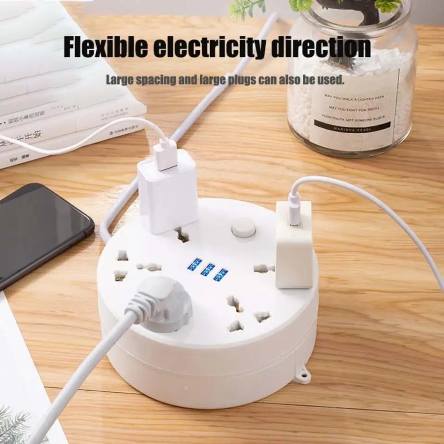 Jual Trend - Circle Port 5 Port 3 USB Stop Kontak Colokan 5 Lubang & 3 ...