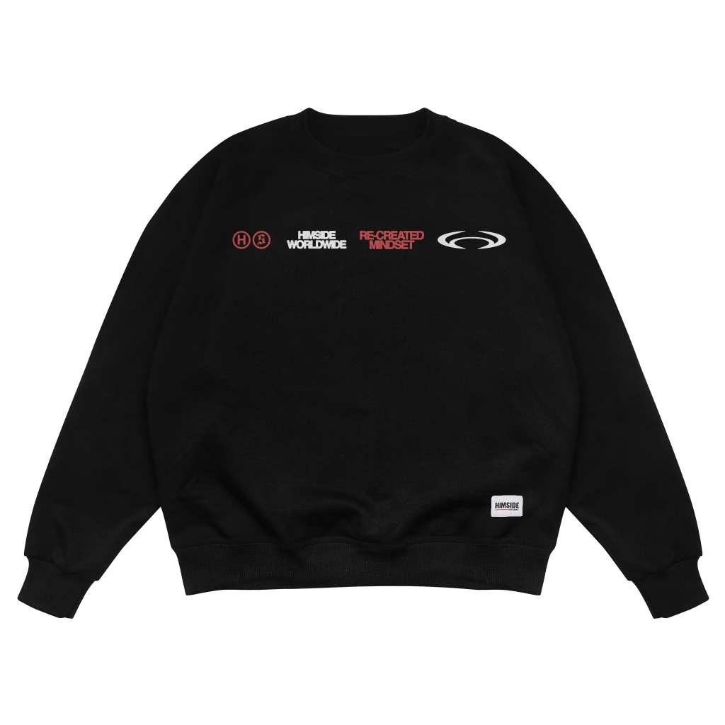 Jual Himside - Recreated Black Boxy Crewneck - Unisex | Shopee Indonesia
