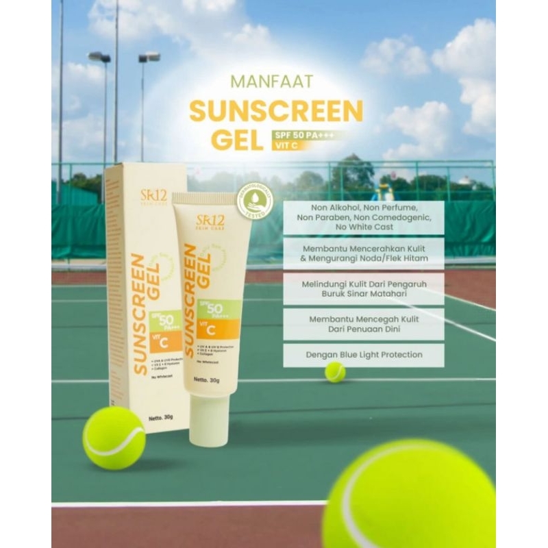 Jual Suncreen Gel SR12 Daily Sun Protection Spf 50PA +++ | Shopee Indonesia