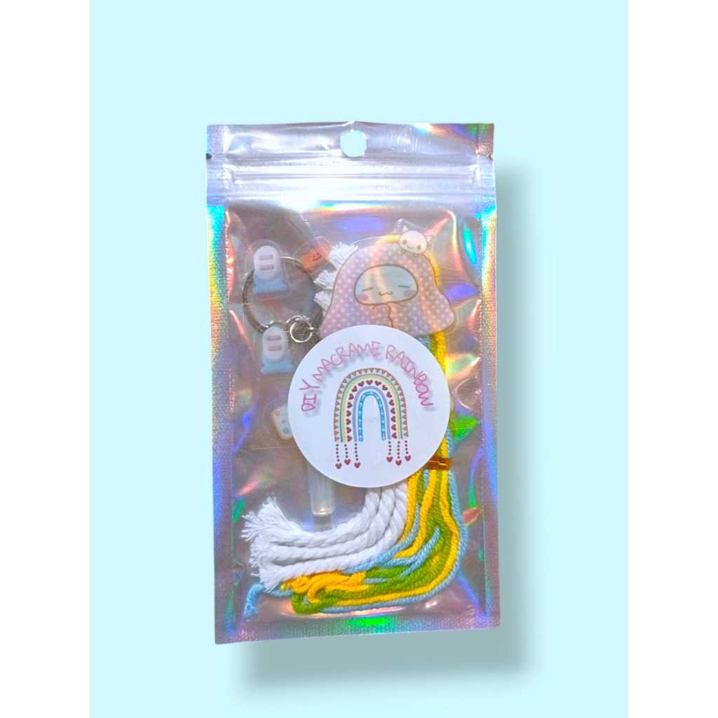 Jual DIY KIT RAINBOW MACRAME POUCH HOLOGRAM RANDOM/FER/ | gantungan ...