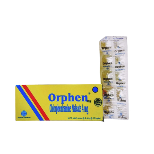 Jual (FREE VITAMIN 1 STP) ORPHEN CHLORPHENIRAMINE MALEATE 4mg TABLET ...