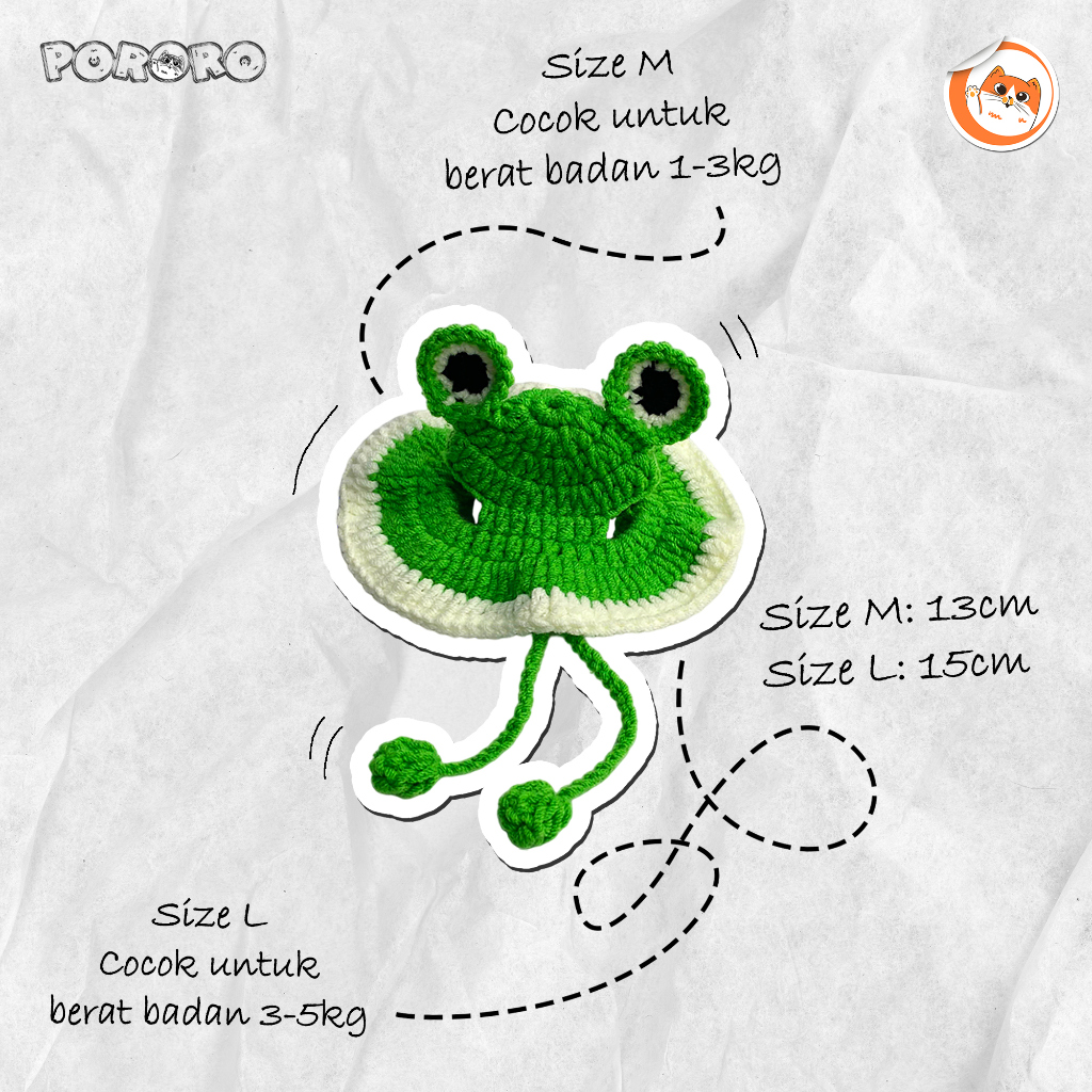 Jual PORORO - Topi Kucing Topi Rajut Handmade Bentuk Karakter v2 ...