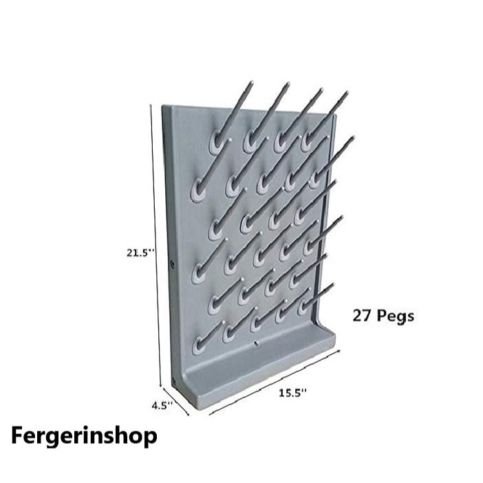 Jual Drying Rack Laboratory Gray 27 Pegs Draining Rack / Drip Rack 27 ...