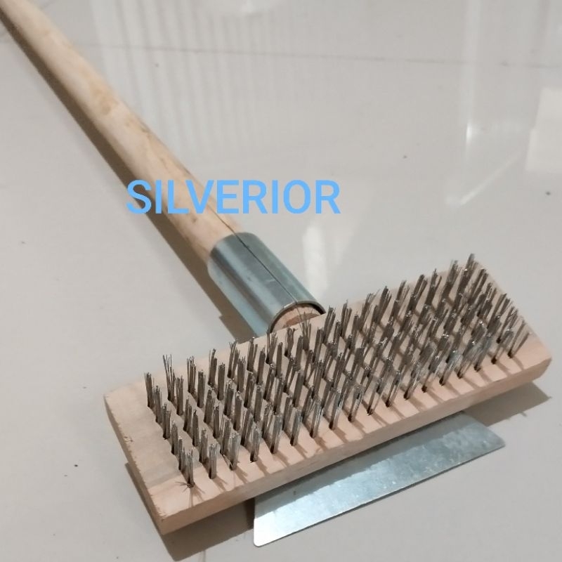 Jual Sikat metal wire brush tungku api bakar baking oven pizza roti ...
