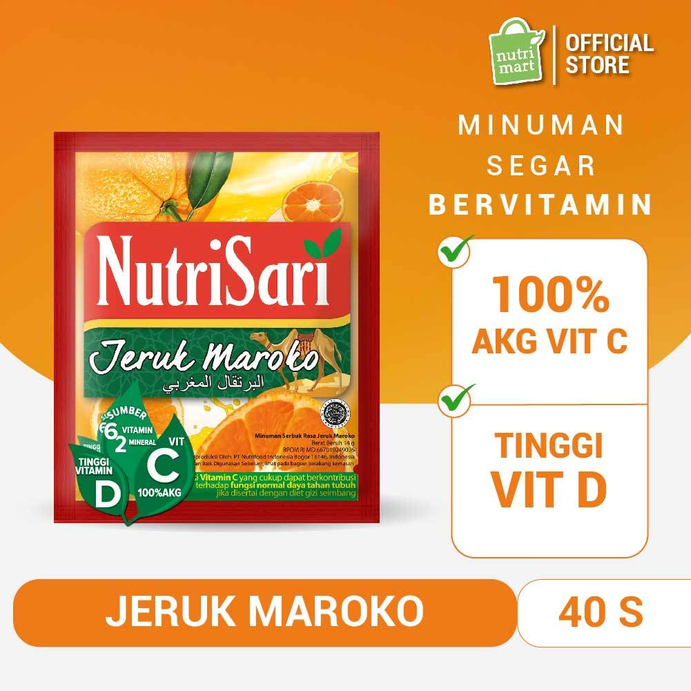 Jual NutriSari Jeruk Maroko 40 sachet - Minuman Buah Vitamin C