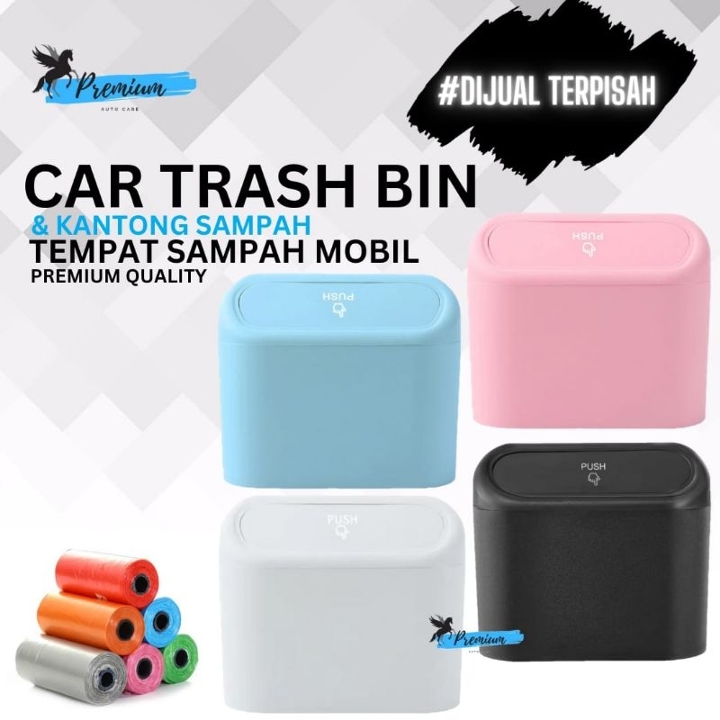 Pegasus Tempat Sampah Mobil / Car Push Trash Bin / Trash Can Garbage Bin /Tong Sampah Mobil Slim Gantung
