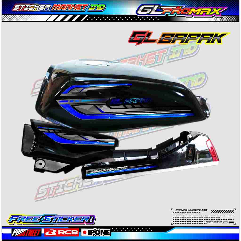 Jual STRIPING VARIASI HONDA GL PRO GL MAX / STICKER LIST VARIASI MOTOR ...