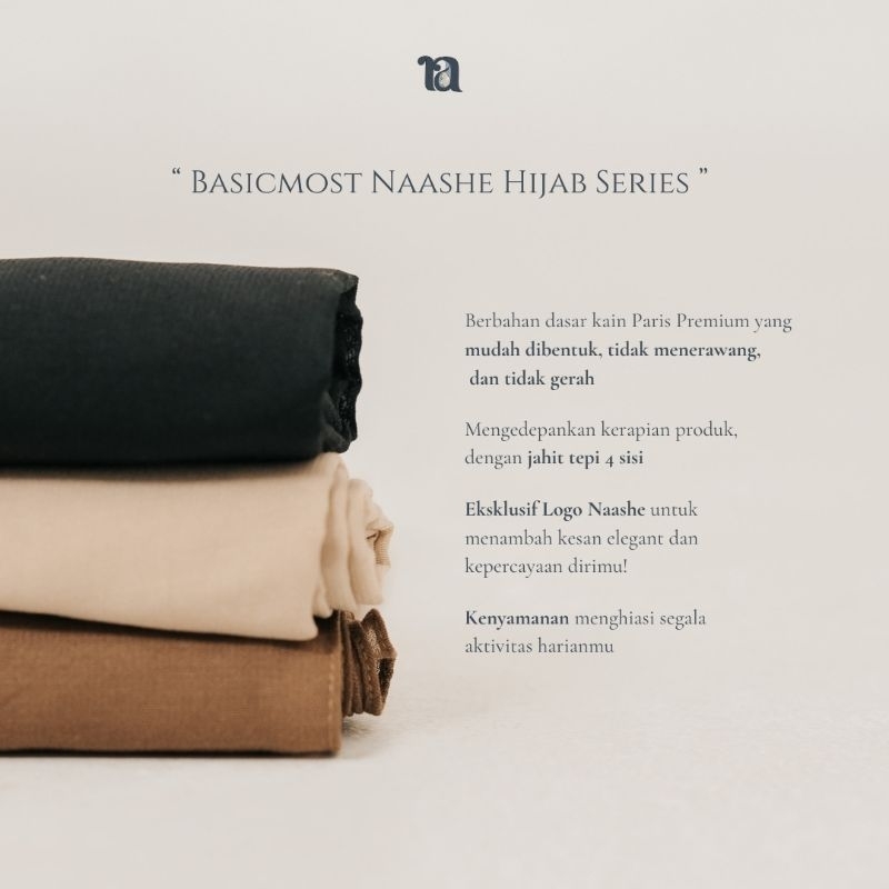 Jual Naashe Hijab - 75K Get 2 Basicmost Paris Premium (Hijab Segi Empat ...
