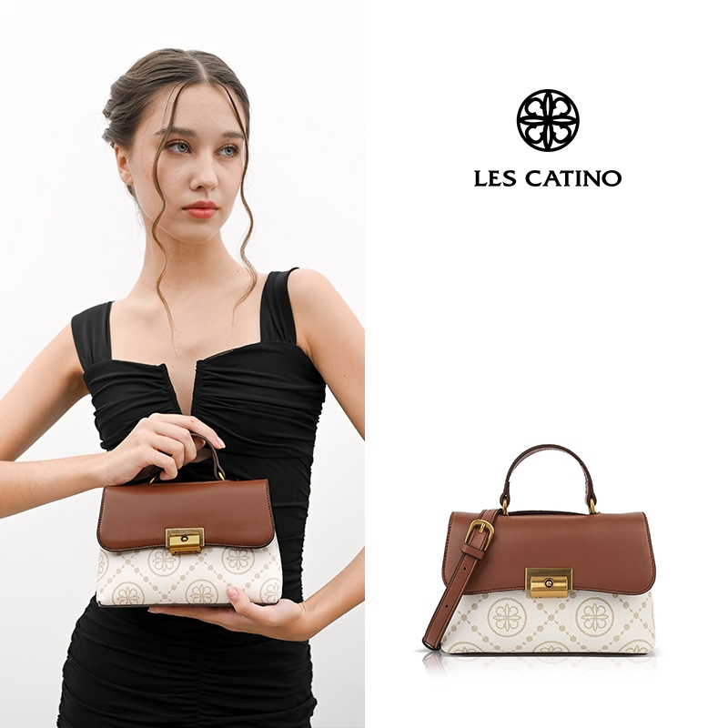 Jual Tas Wanita Les Catino Nasa Round Flap Top Handle | Shopee Indonesia