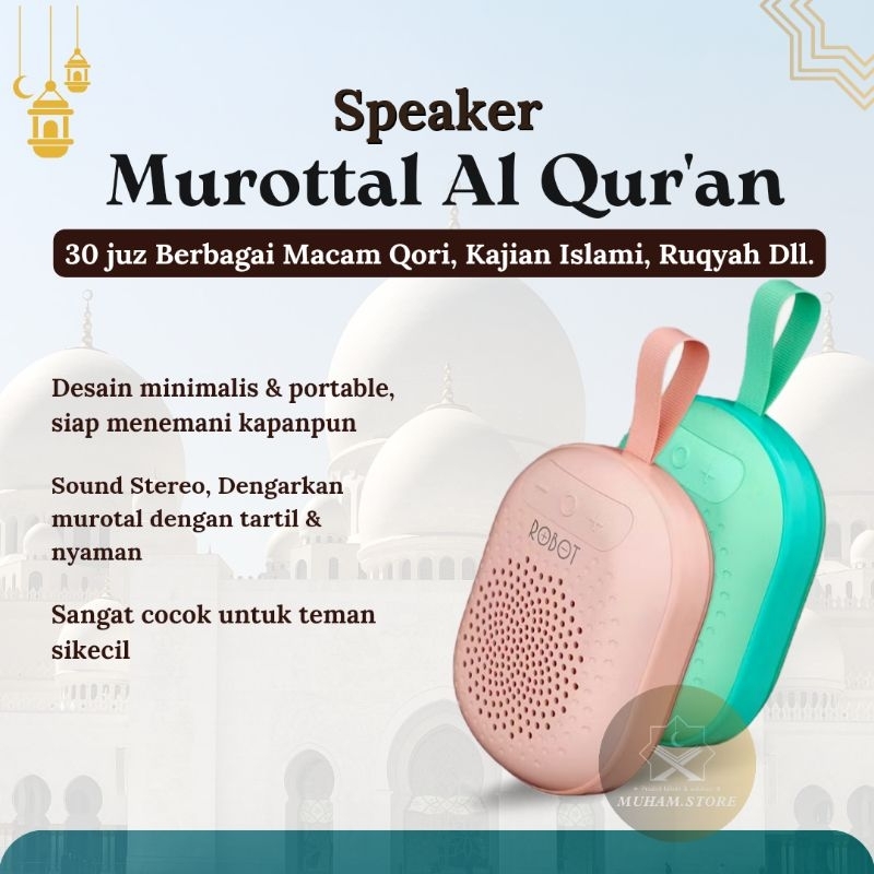 Speaker Murotal speaker Qur'an lengkap - sepiker Murottal Portable mini Grib